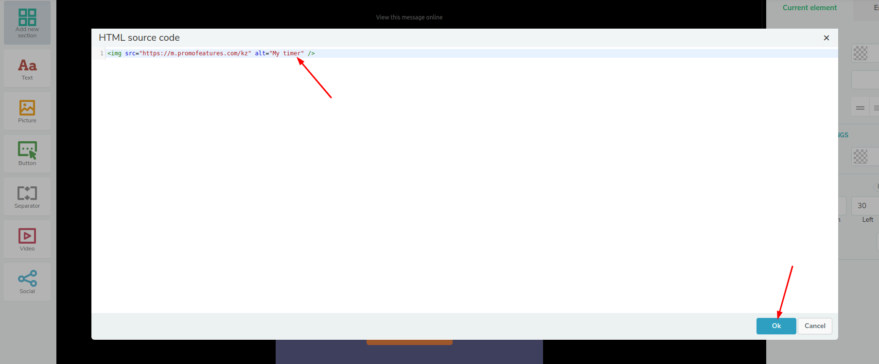 SendPulse countdown timer