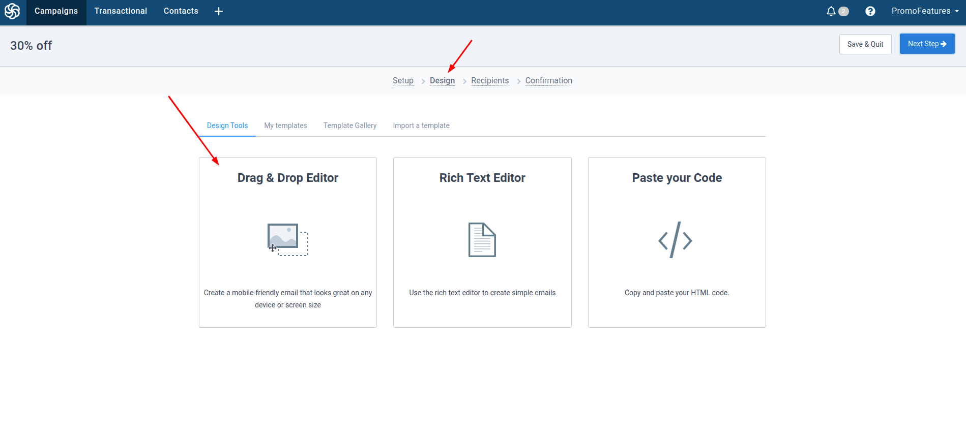 Sendinblue Drag & Drop Editor