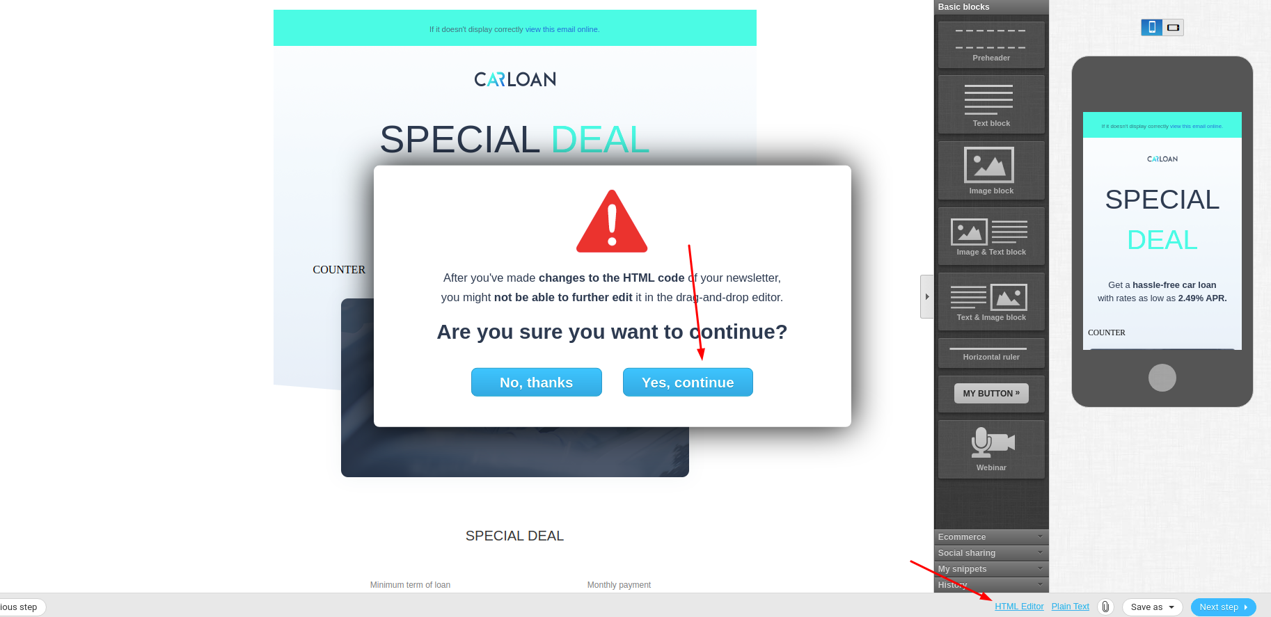 GetResponse HTML Editor