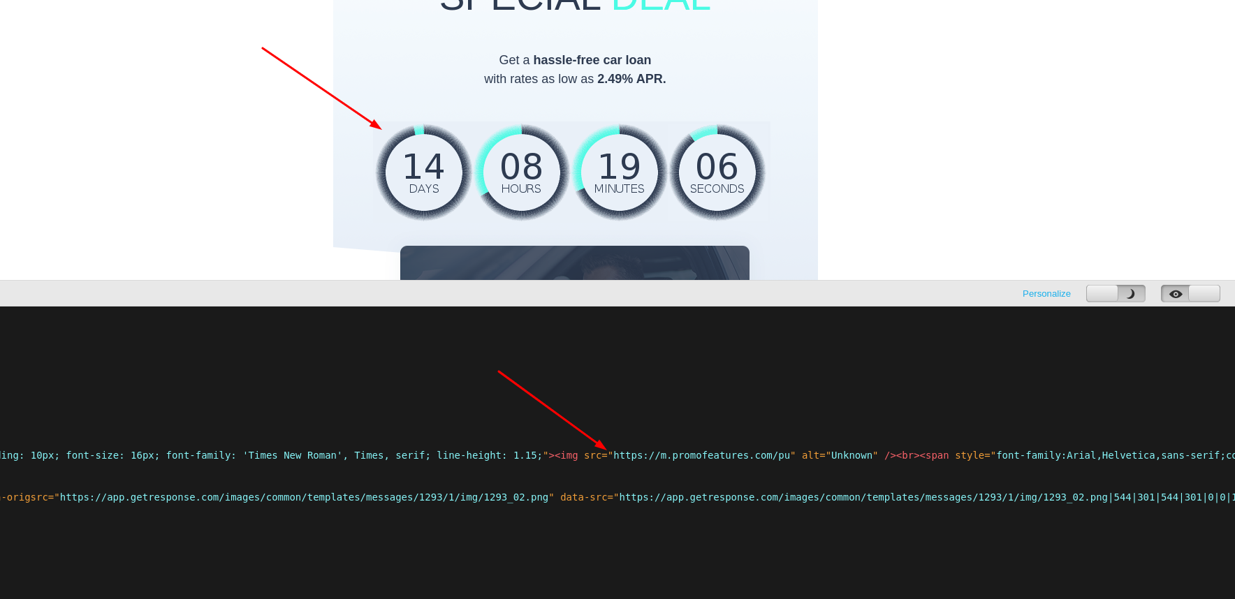 GetResponse countdown timer