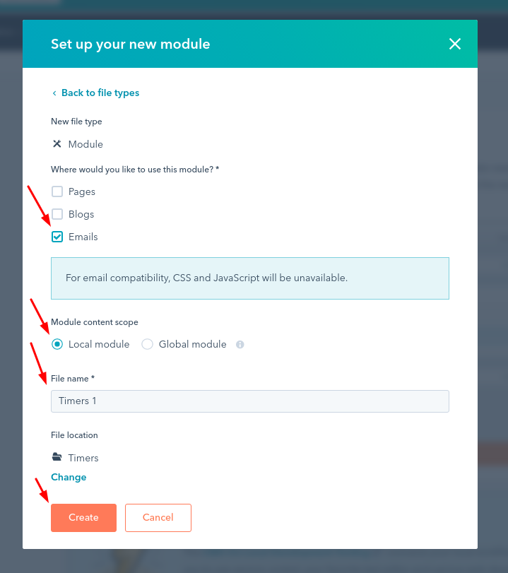 HubSpot timer module