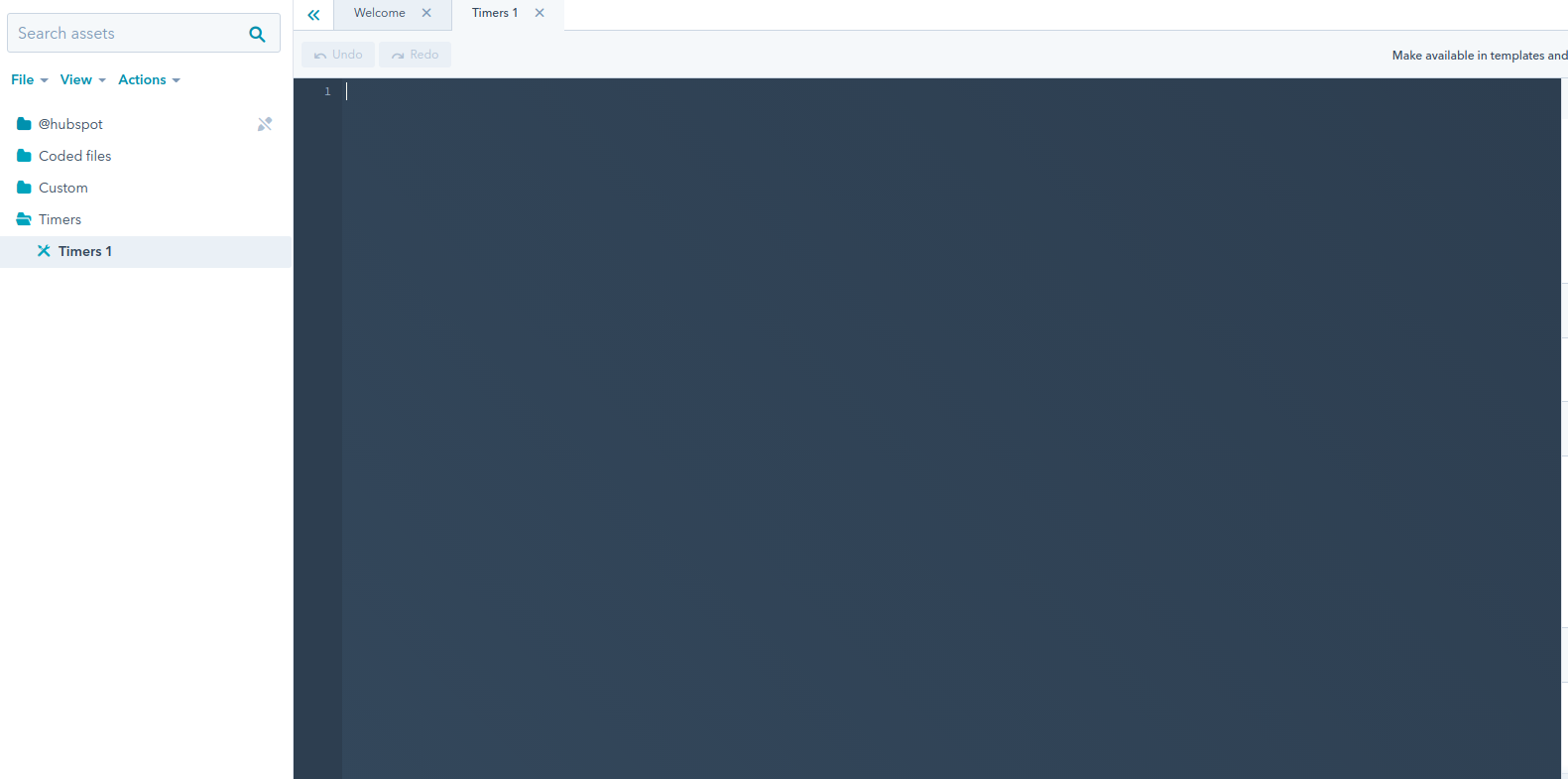 HubSpot module editor