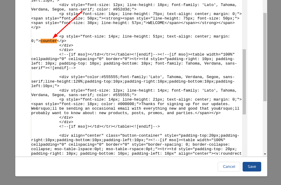 Salesforce email letter