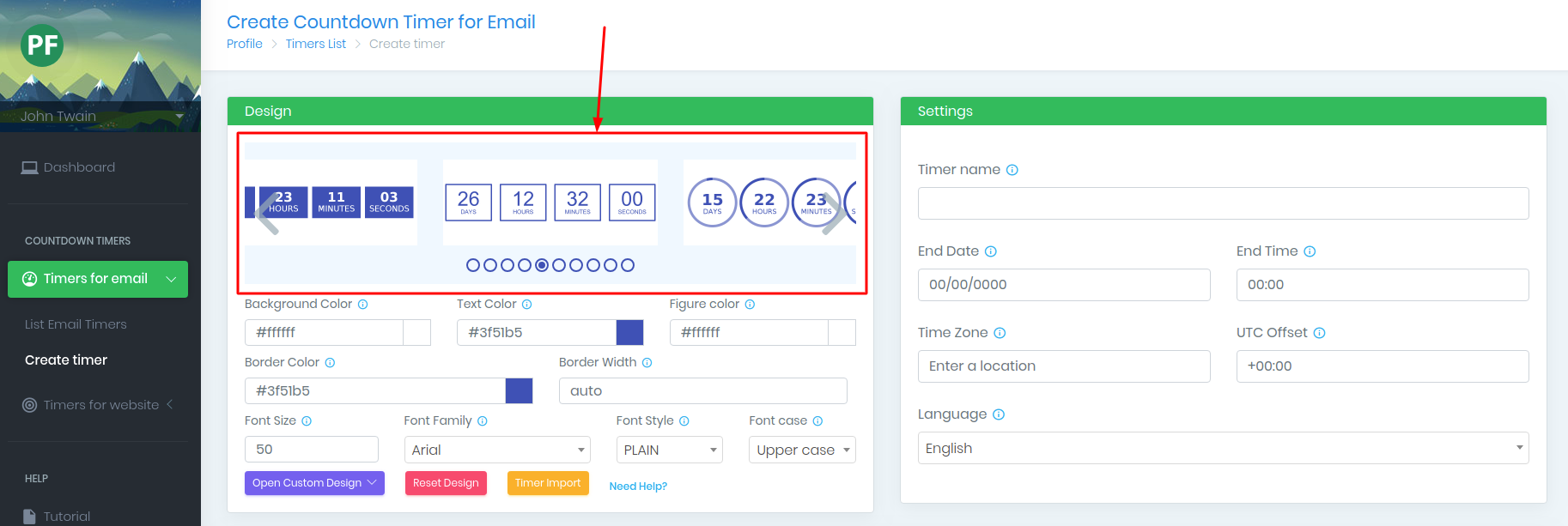 Design gif timers timers