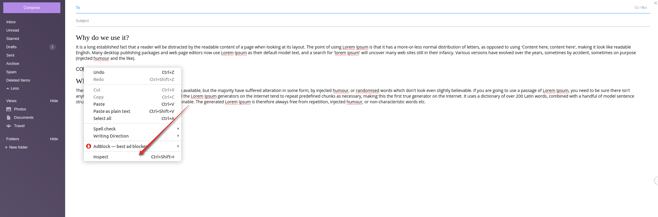 Yahoo Mail editor