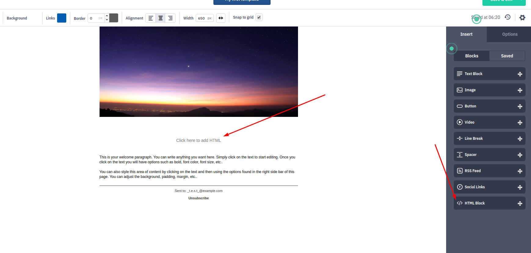 Drag HTML Block