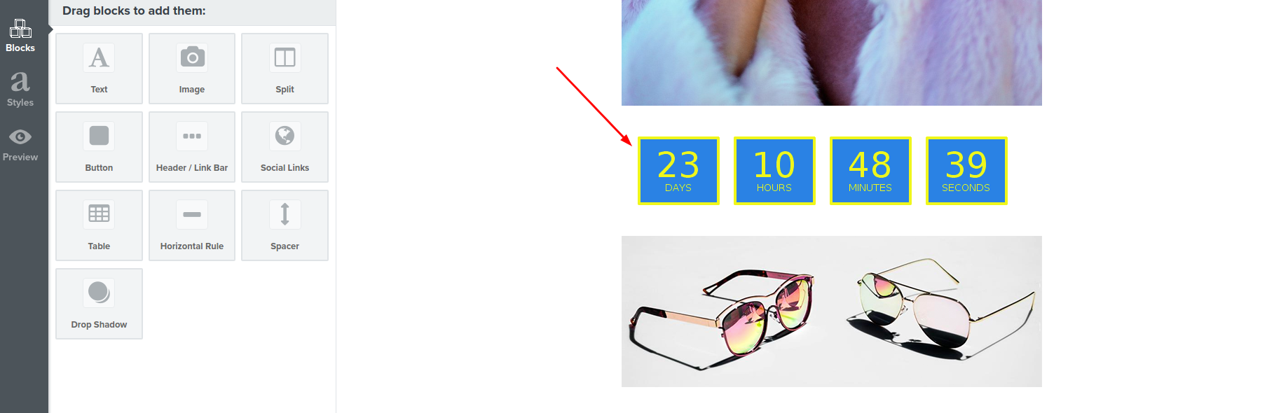 Animated countdown timer for email in Klaviyo